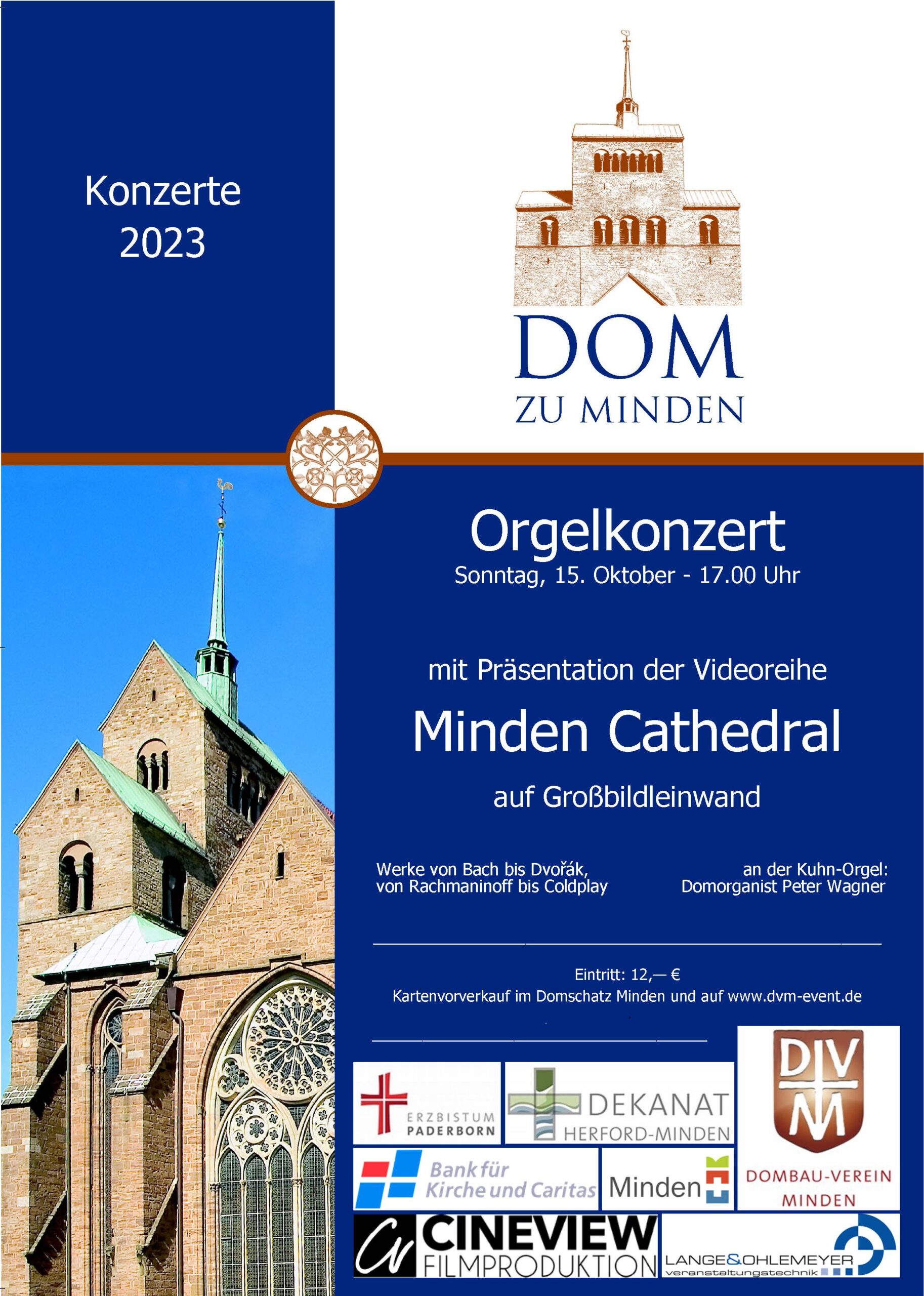 Orgelvideoreihe Minden Cathedral - Konzertplakat